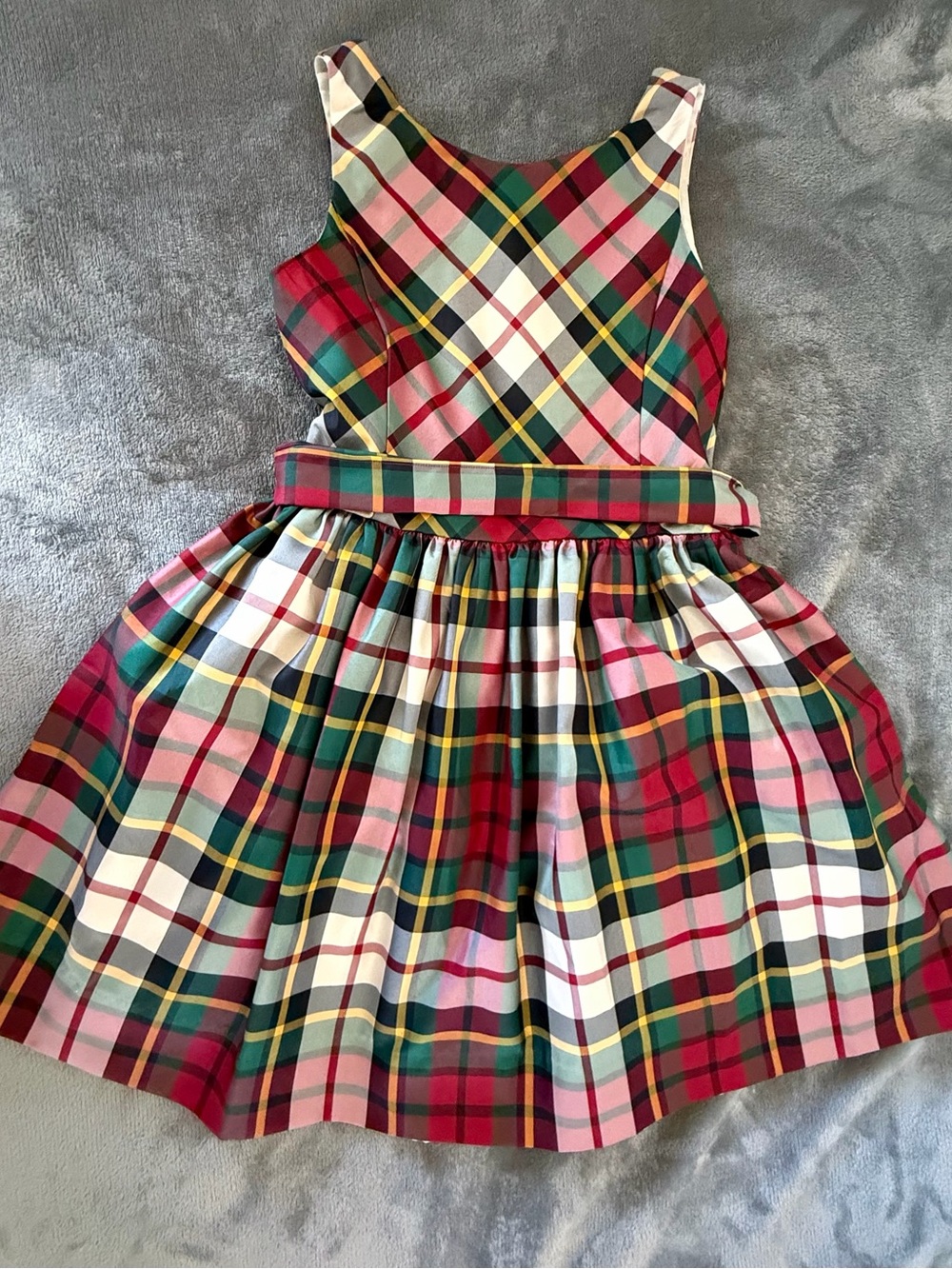 Polo Ralph Lauren Girls Plaid Holiday Dress Size 8 Tartan Christmas Worn Once